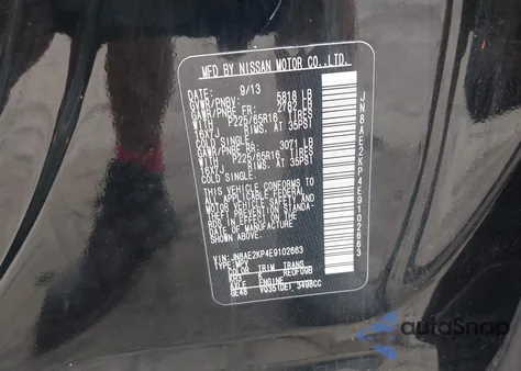 2014 Nissan Quest Sv from USA, damaged, VIN JN8AE2KP4E9102663